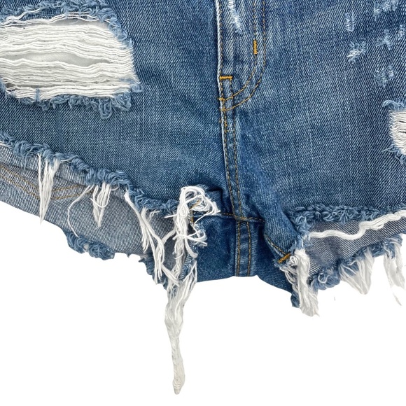Urban Outfitters x BDG Cutoffs Distressed Blue Denim Jean Shorts Mid Rise | 26 - Picture 6 of 8